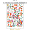 Hello Fall Stickers, sticker sheet spread out image, showing coordinating scrapbook stickers for layouts, planners, journals, cards, memory albums, titles, and quick finishing details. Buyer theme: Fall Stickers for Scrapbooks, Journals & Planners. Hello Fall Sticker Sheet with scaled fall titles, pumpkins, gourds, leaves, flowers, botanical sprigs, labels and frames for scrapbook pages, planners and journals. Designed for Mini albums, Junk journals, Seasonal memory keeping