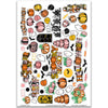 It's Spooky Season Stickers, main product image, showing coordinating scrapbook stickers for layouts, planners, journals, cards, memory albums, titles, and quick finishing details. Buyer theme: Halloween Stickers for Scrapbooks & Journals. It's Spooky Season sticker sheet with reduced-scale ghosts, pumpkins, bats, haunted houses, speech bubbles and seasonal title stickers. Scrapbook sticker sheet, planner stickers, journal stickers, card making accents, and memory keeping supplies