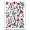 Red White and Bloom Stickers, main product image, showing coordinating scrapbook stickers for layouts, planners, journals, cards, memory albums, titles, and quick finishing details. Buyer theme: Patriotic Stickers for Scrapbooks & Journals. Red White and Bloom Sticker Sheet with scaled floral clusters, leaves, butterflies, plaid hearts and summer Americana titles for scrapbooks, planners and journals