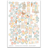 Some Bunny Loves You Stickers, main product image, showing coordinating scrapbook stickers for layouts, planners, journals, cards, memory albums, titles, and quick finishing details. Buyer theme: Easter Stickers for Scrapbooks & Journals. Some Bunny Loves You Sticker Sheet with scaled bunnies, eggs, carrots, flowers, leafy sprigs, basket accents and Easter and spring titles for scrapbooks, planners and journals. Designed for Easter scrapbook layouts, Egg hunt photo pages, Spring family albums