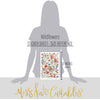 Wildflowers Stickers, size guide image, showing coordinating scrapbook stickers for layouts, planners, journals, cards, memory albums, titles, and quick finishing details. Buyer theme: Floral Stickers for Scrapbooks, Journals & Planners. Wildflowers Sticker Sheet with scaled floral titles, blossoms, strawberries, berries, birds, butterfly, leaves and botanical accents for scrapbook pages, journals and planners. Designed for Nature journals, Spring and summer memory pages, Card making