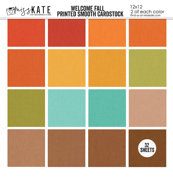 Welcome Fall - Printed Smooth Cardstock Single-Sided