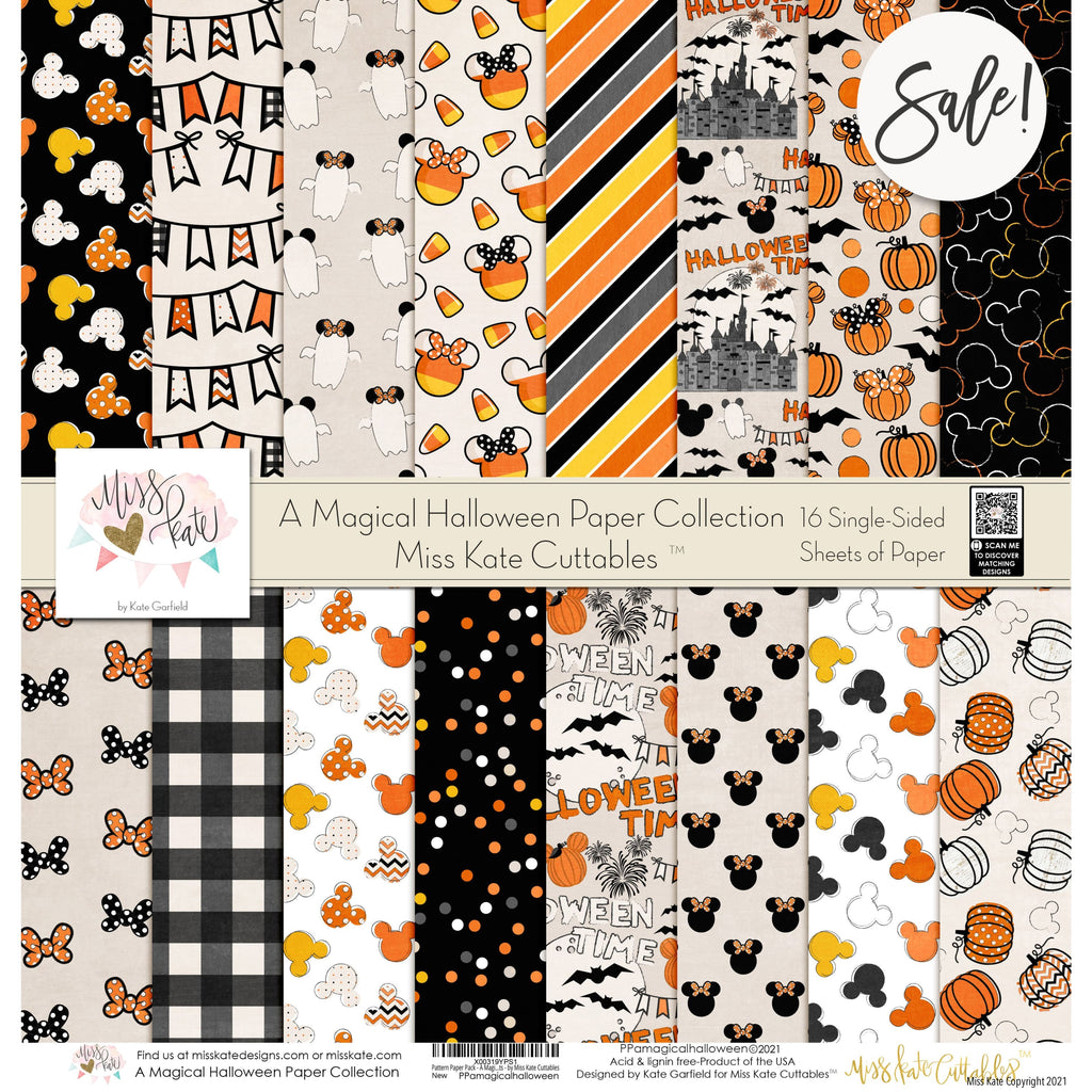 A Magical Disney Halloween Scrapbook Paper Pack Single Sided