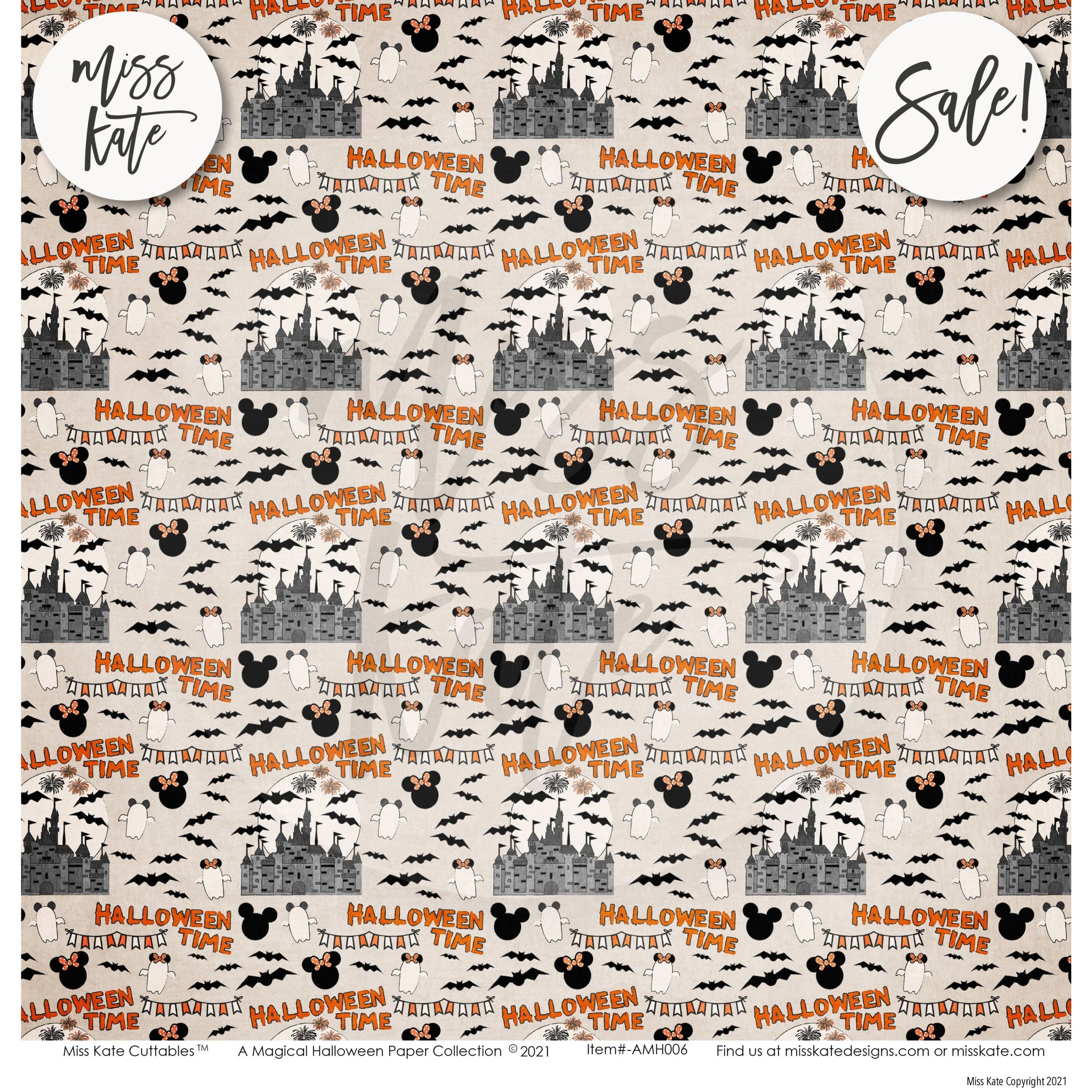 Pattern Paper Pack - A Magical Halloween - for Disneyland Walt Disney  World- Scrapbook Premium Specialty Paper Single-Sided 12x12 Collection