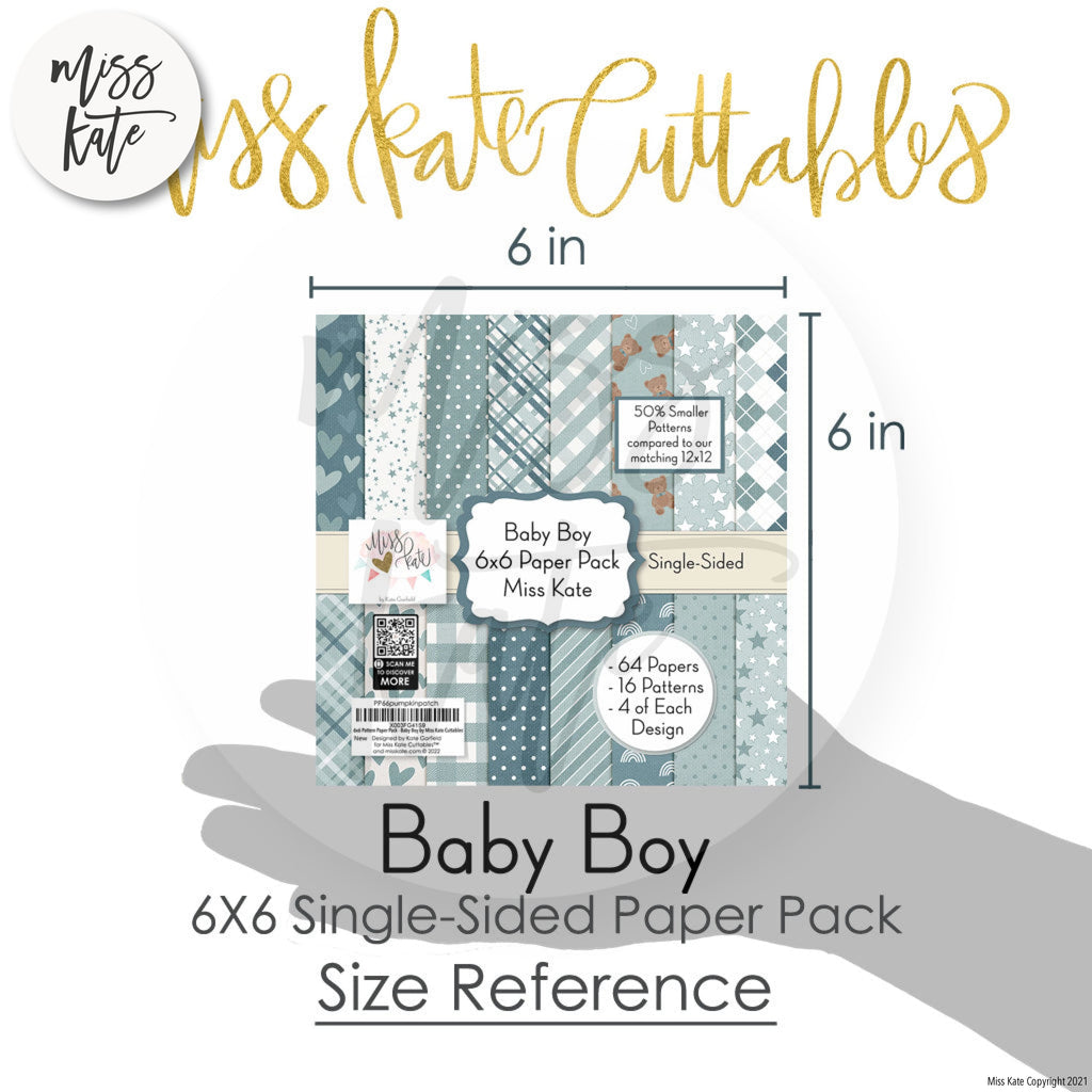 Paper Baby Kit Baby Boy - 6x6 Paper Pack Scrapbook Paper Pack – MISS KATE