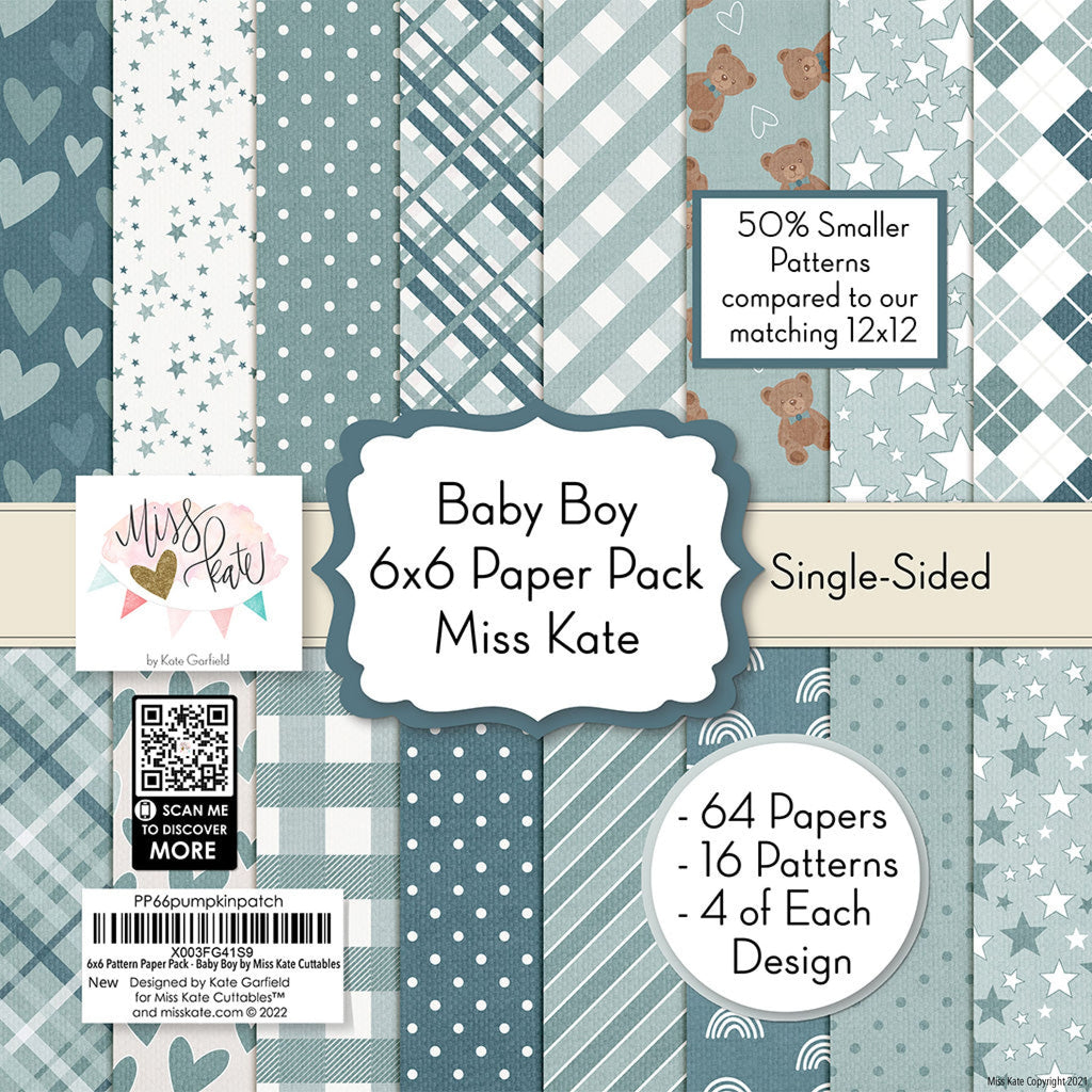 Paper Baby Kit Baby Boy - 6x6 Paper Pack Scrapbook Paper Pack – MISS KATE