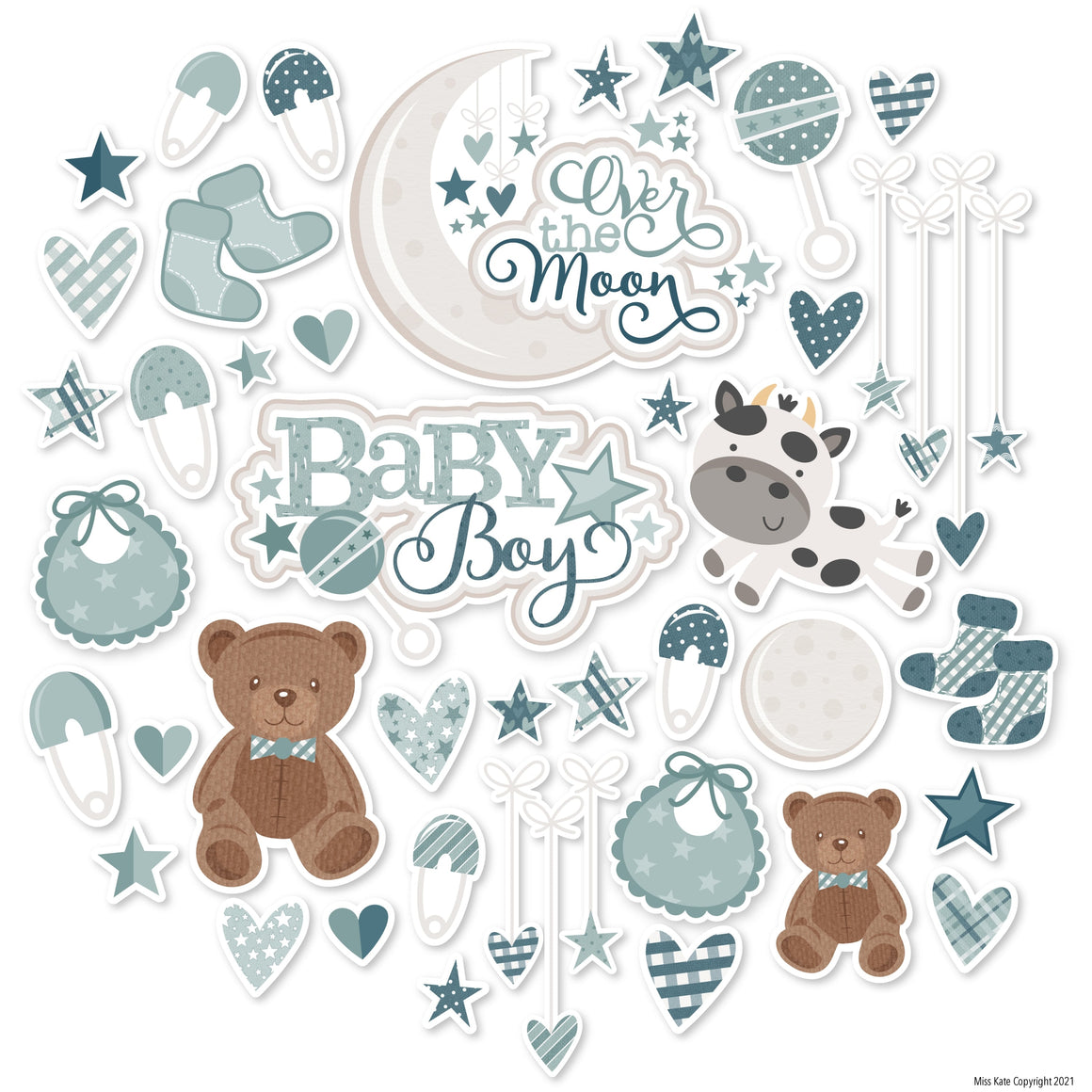 Baby Boy Die Cuts MISS KATE