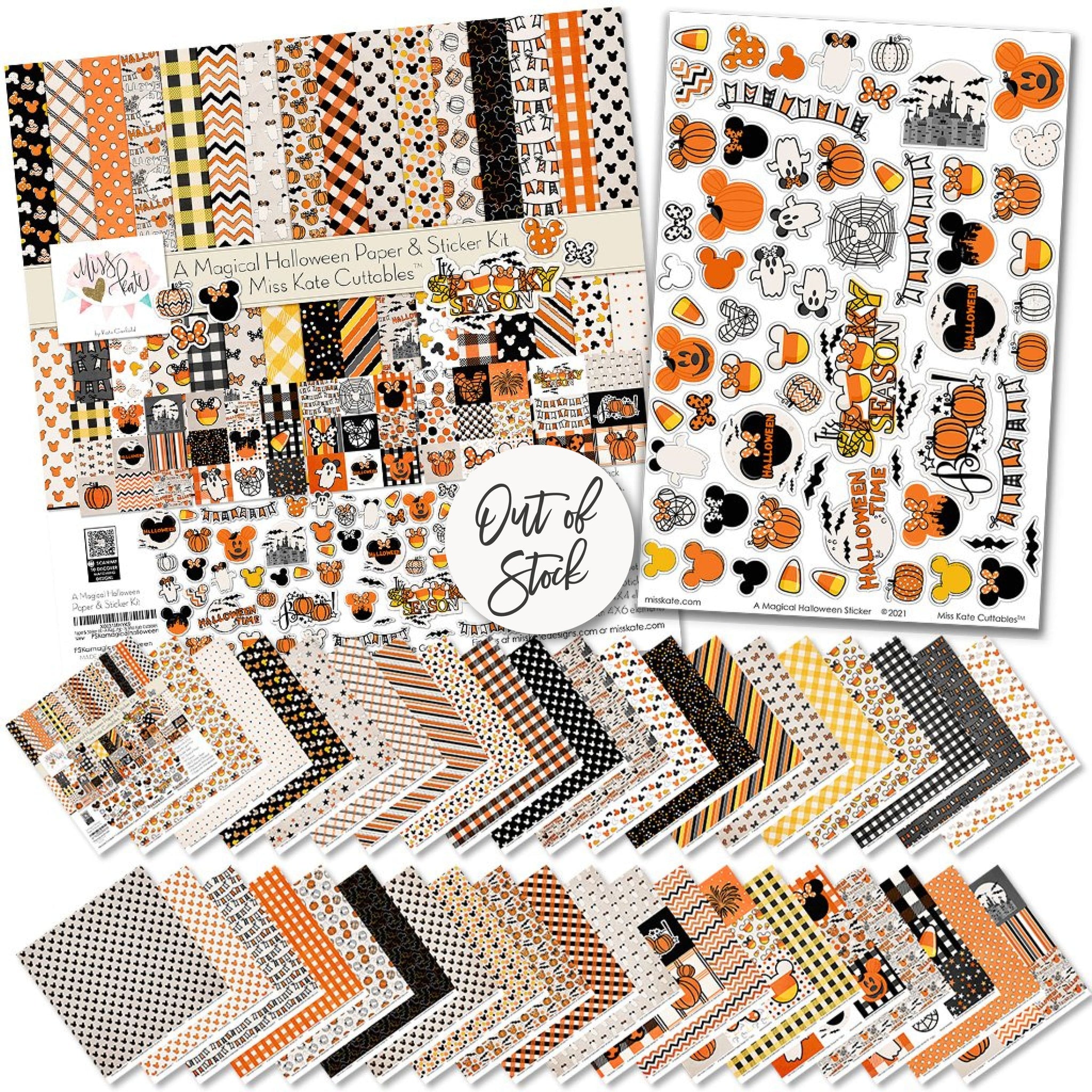 A Magical Disney Halloween Scrapbook Paper Pack Single Sided – MISS KATE