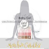 Baby Girl - Linen-Printed Smooth Cardstock Single-Sided Linen Printed