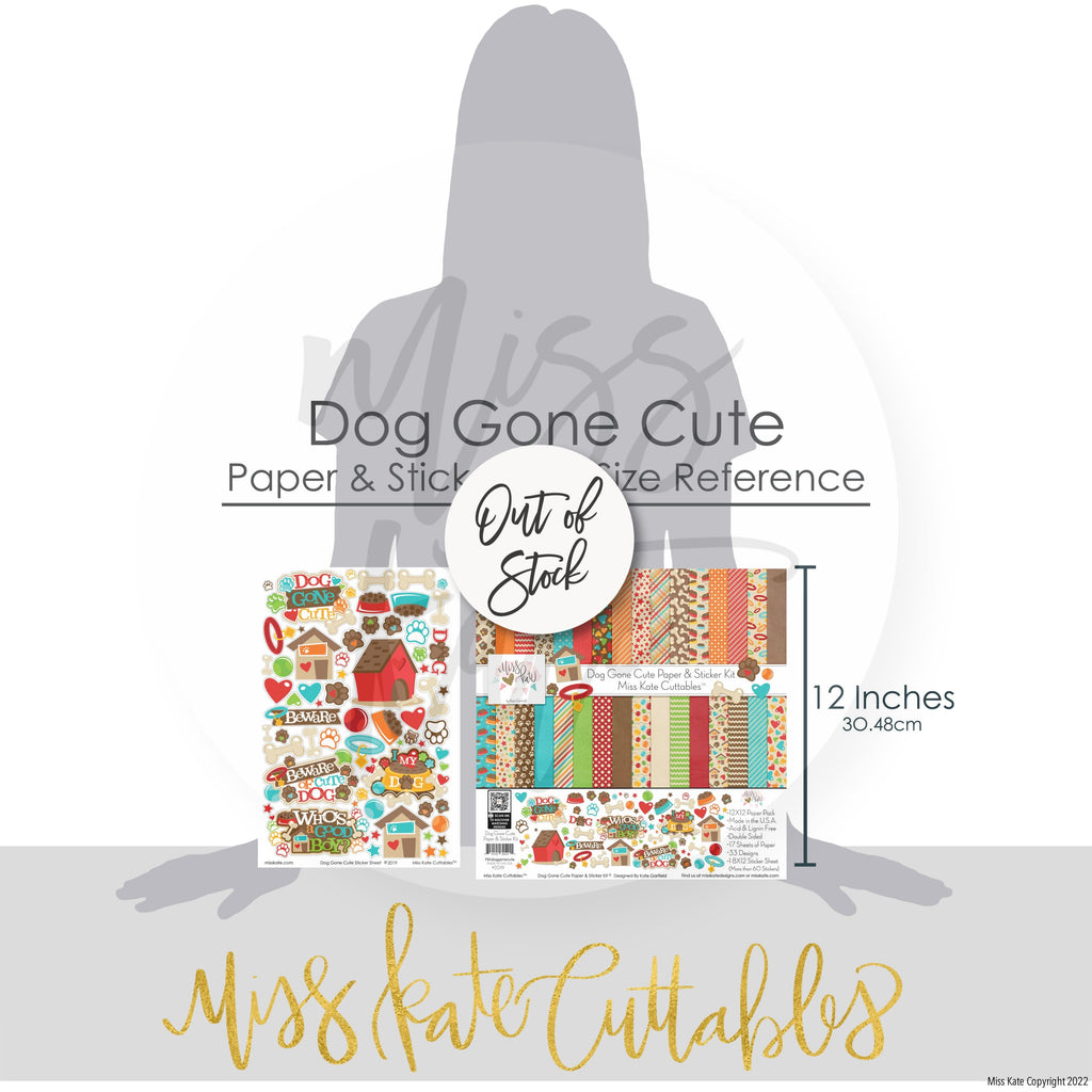 Bargain Bin - Dog Gone Cute - Scrapbook Paper & Sticker Kit 12x12