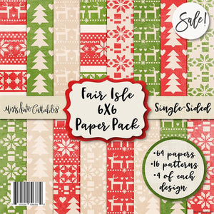 Bargain Bin - Fair Isle Christmas 6X6 Paper Pack (Ss)