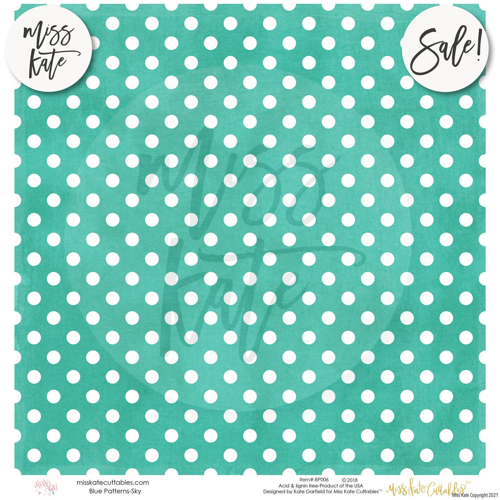  Pattern Paper Pack - Blue Patterns - Scrapbook Premium  Specialty Paper Single-Sided 12x12 Collection Includes 16 Sheets - by  Miss Kate Cuttables