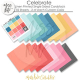 Celebrate - Linen-Printed Smooth Cardstock Single-Sided Linen Printed