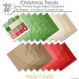 Christmas Treats - Linen Printed Smooth Cardstock Single-Sided