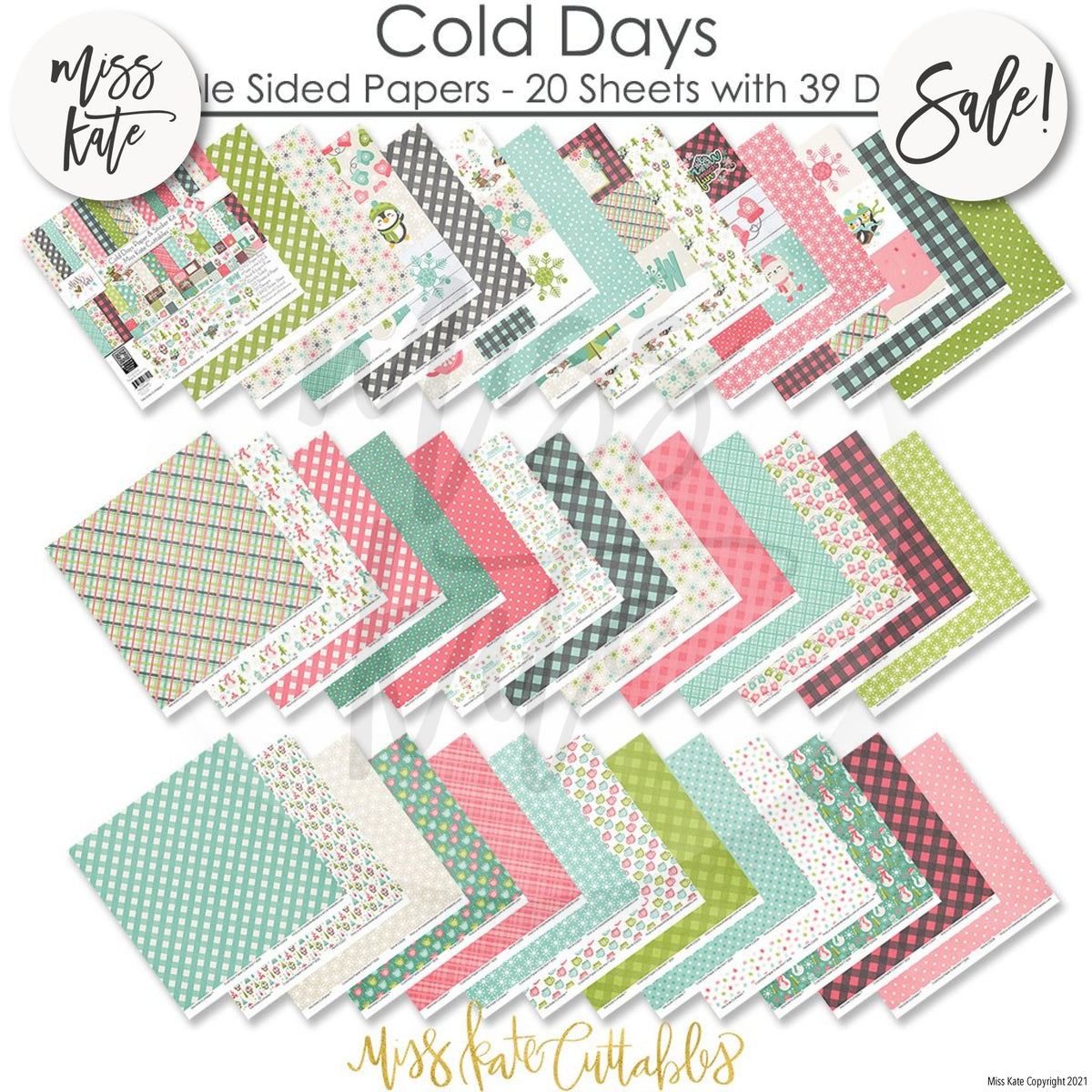Cold Days - Scrapbook Paper & Sticker Kit – MISS KATE