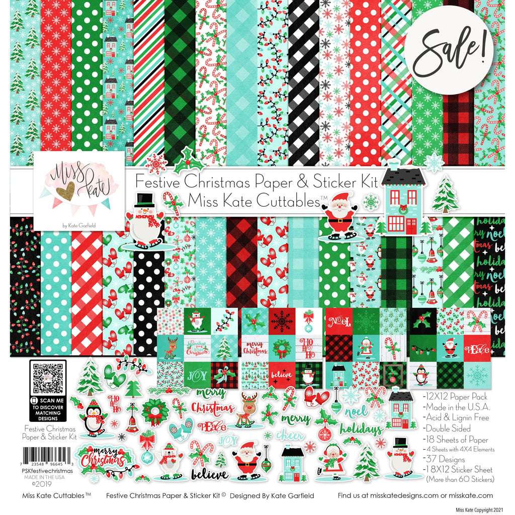 OCT23 | Holiday 12x12 Scrapbook Papers