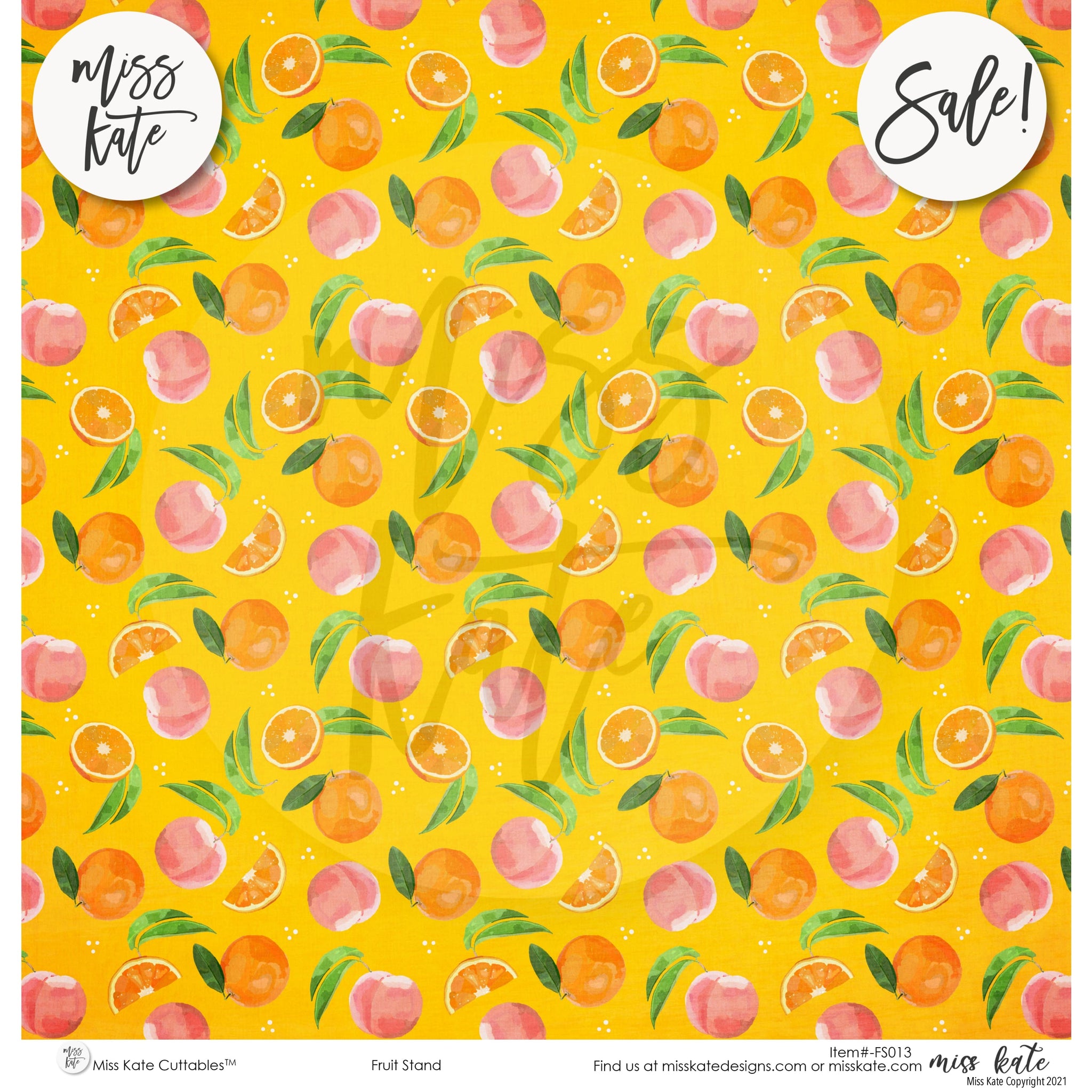Fruit Stand - Double-Sided Scrapbook Paper Pack 12x12 Miss Kate