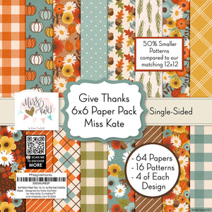 Give Thanks - 6X6 Paper Pack (Ss)