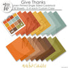 Give Thanks - Linen-Printed Smooth Cardstock Single-Sided Linen Printed