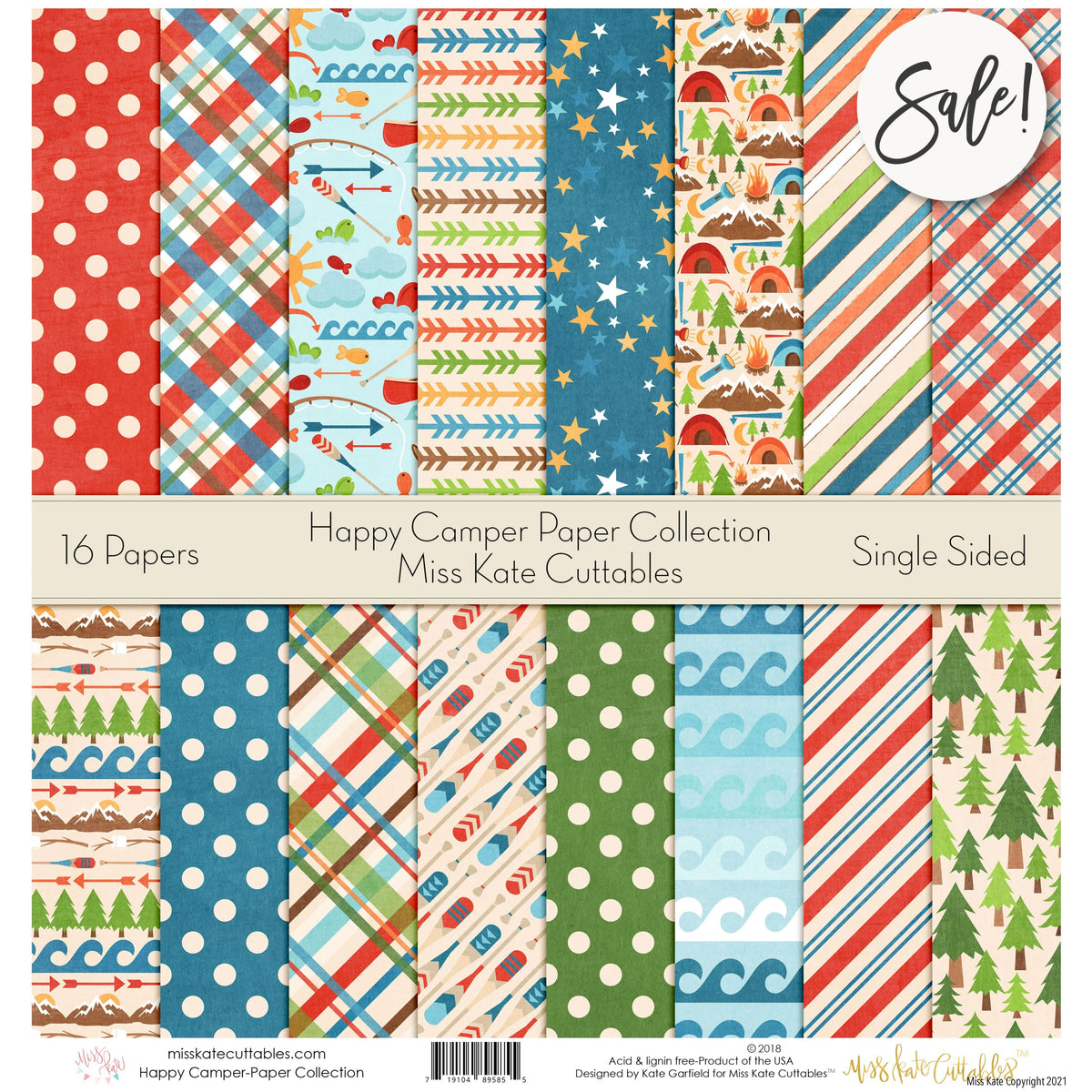 Happy Camper -Scrapbook Paper Pack – MISS KATE