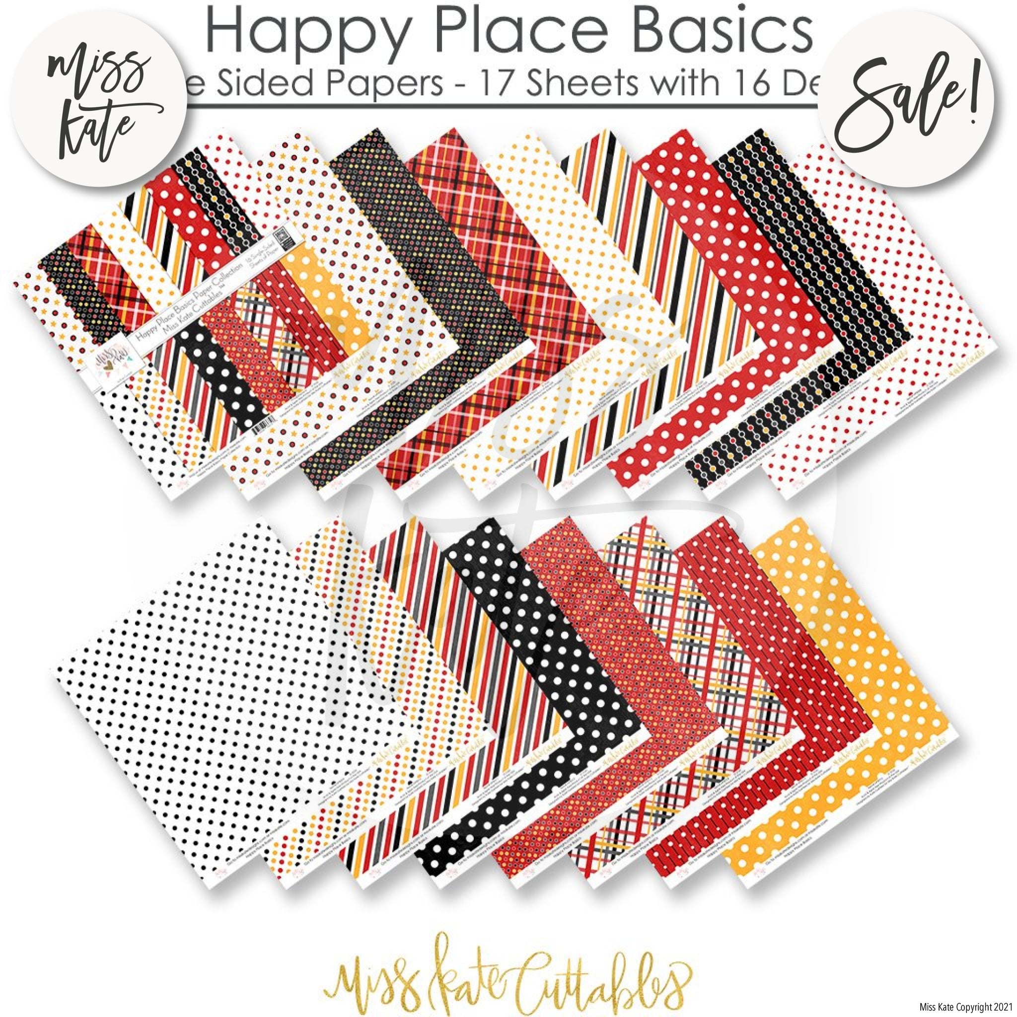6x6 Pattern Paper Pack - Happy Place Basics - for Disney Scrapbook Premium  Specialty Paper Single-Sided 6x6 Collection Includes 64 Sheets - 50%