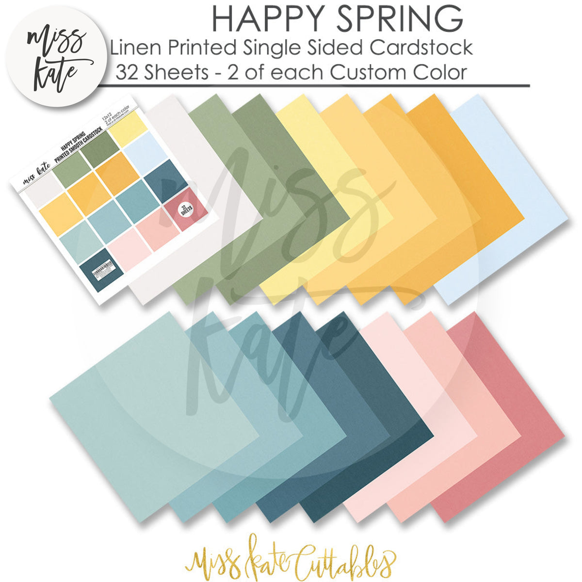Happy Spring Scrapbook Cardstock – MISS KATE