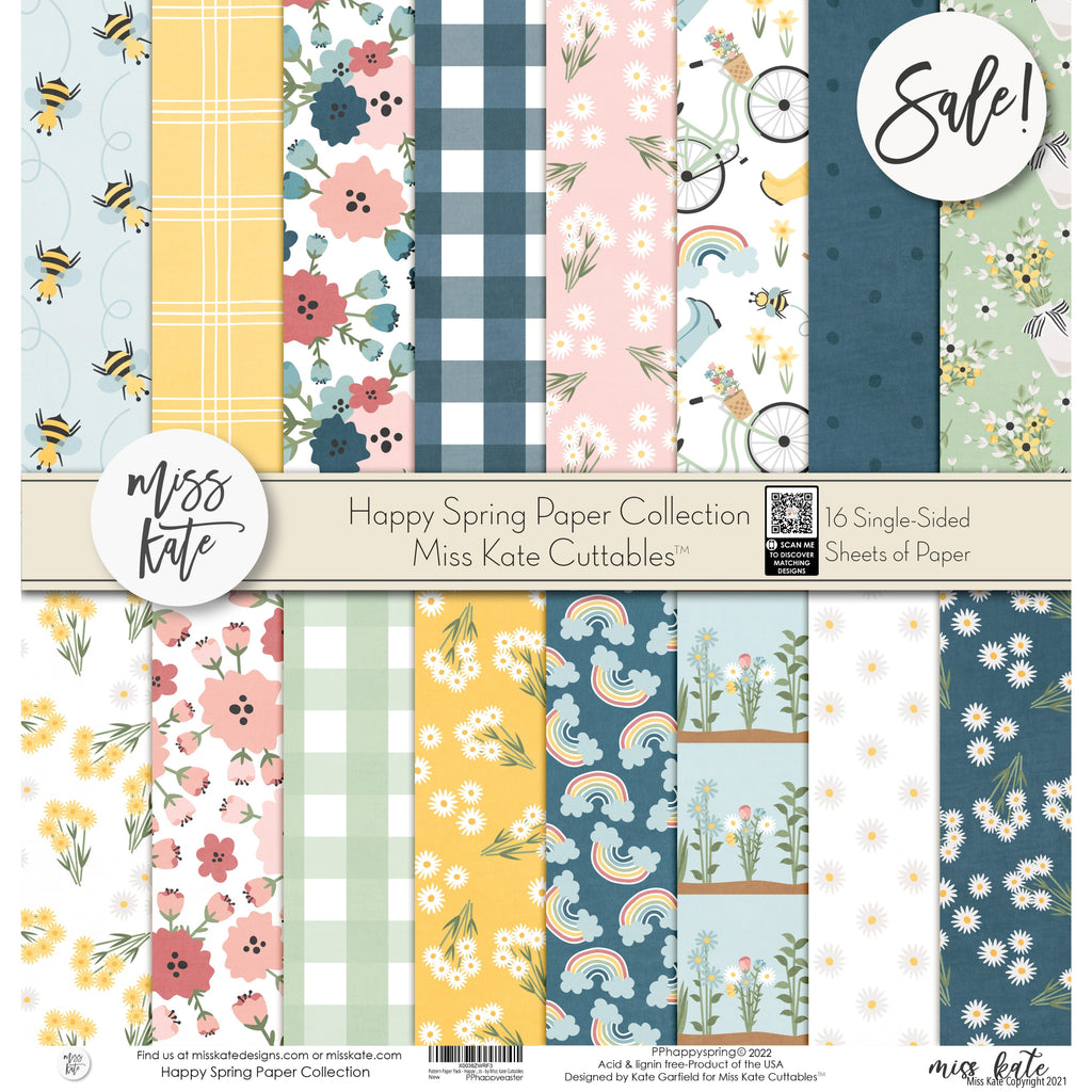 Happy Spring - Scrapbook Paper Pack – MISS KATE