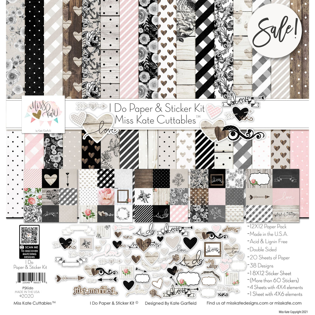 I Do - for Wedding - Scrapbook Scrapbook Paper & Stickers – MISS KATE
