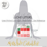 Love Letters - Linen Printed Smooth Cardstock Single-Sided