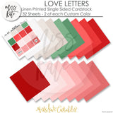 Love Letters - Linen Printed Smooth Cardstock Single-Sided