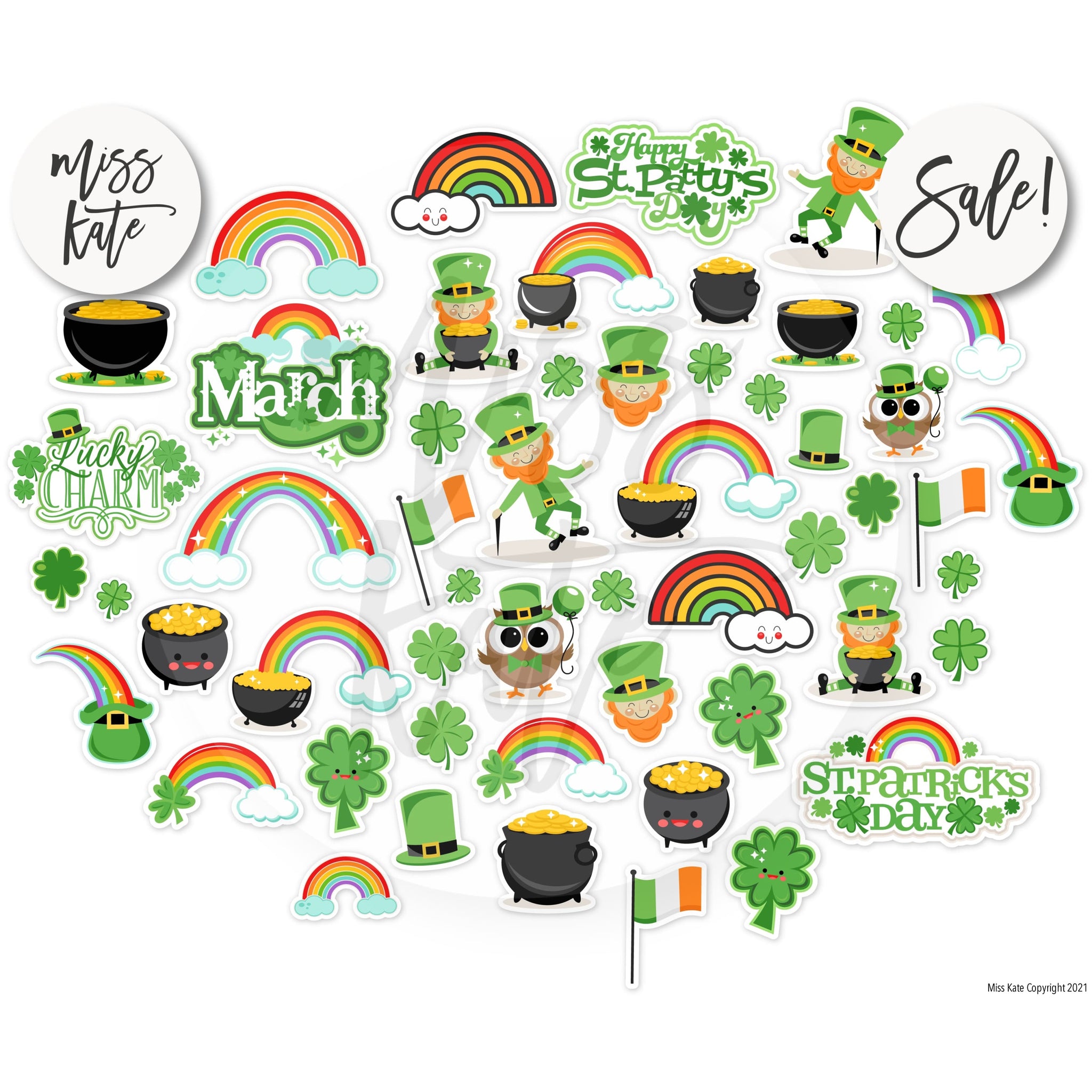 25 St. Patrick's Day Grußkarten Mit Umschlägen – Trendy Farbblock-Design In Grün/Gold, Perfekt Zum Verschicken