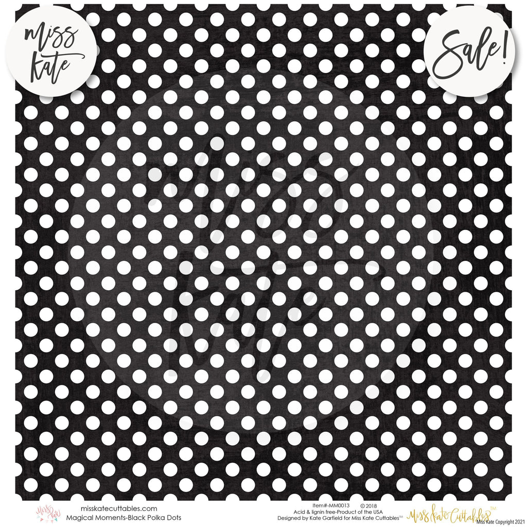Carta Bella Dots & Stripes: Black Dots 12x12 Patterned Paper - Pebbles In  My Pocket