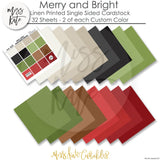 Merry & Bright - Linen Printed Smooth Cardstock Single-Sided