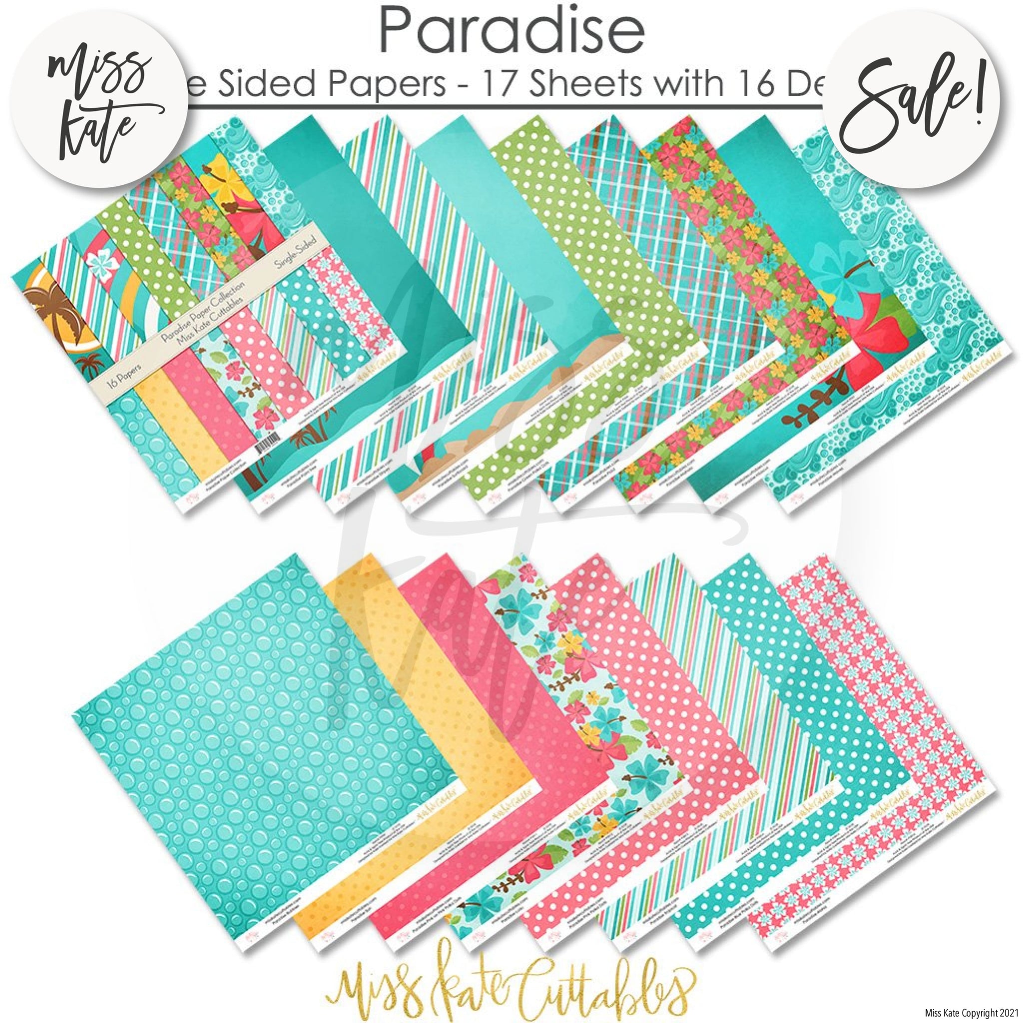Pattern Paper Pack - Sending Love - By Miss Kate Cuttables