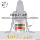 Peace On Earth - Linen-Printed Smooth Cardstock Single-Sided Linen Printed