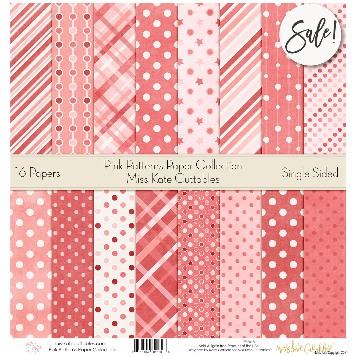 Pink Patterns - Scrapbook Paper Pack – MISS KATE