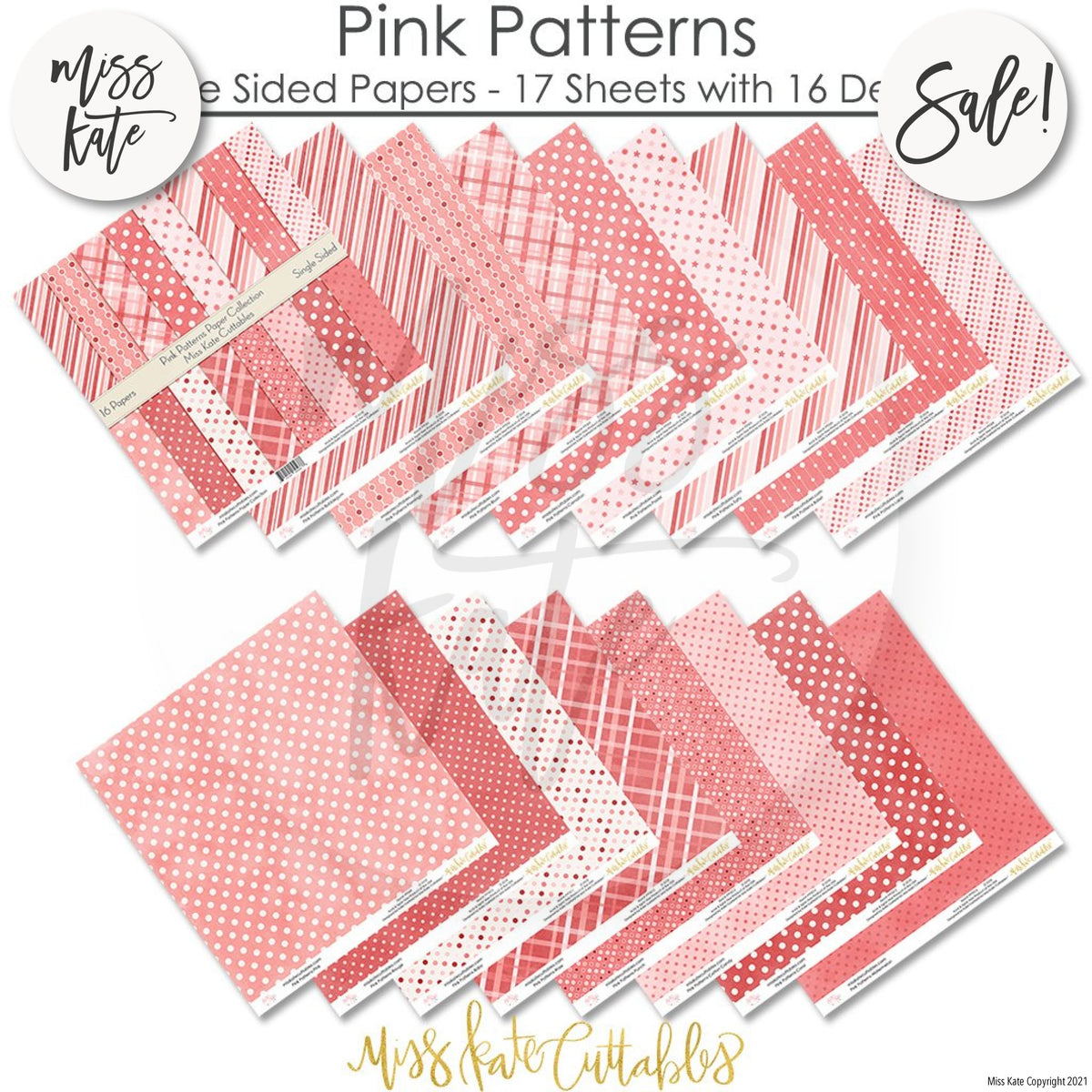 Pink Patterns - Scrapbook Paper Pack – MISS KATE