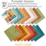 Pumpkin Season - Linen-Printed Smooth Cardstock Single-Sided Linen Printed