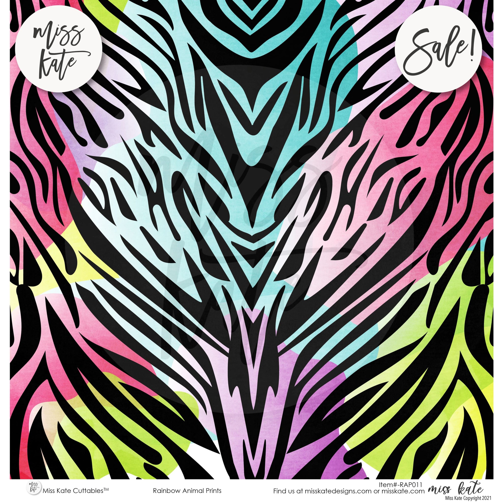 Colorful Zebra Print Pattern
