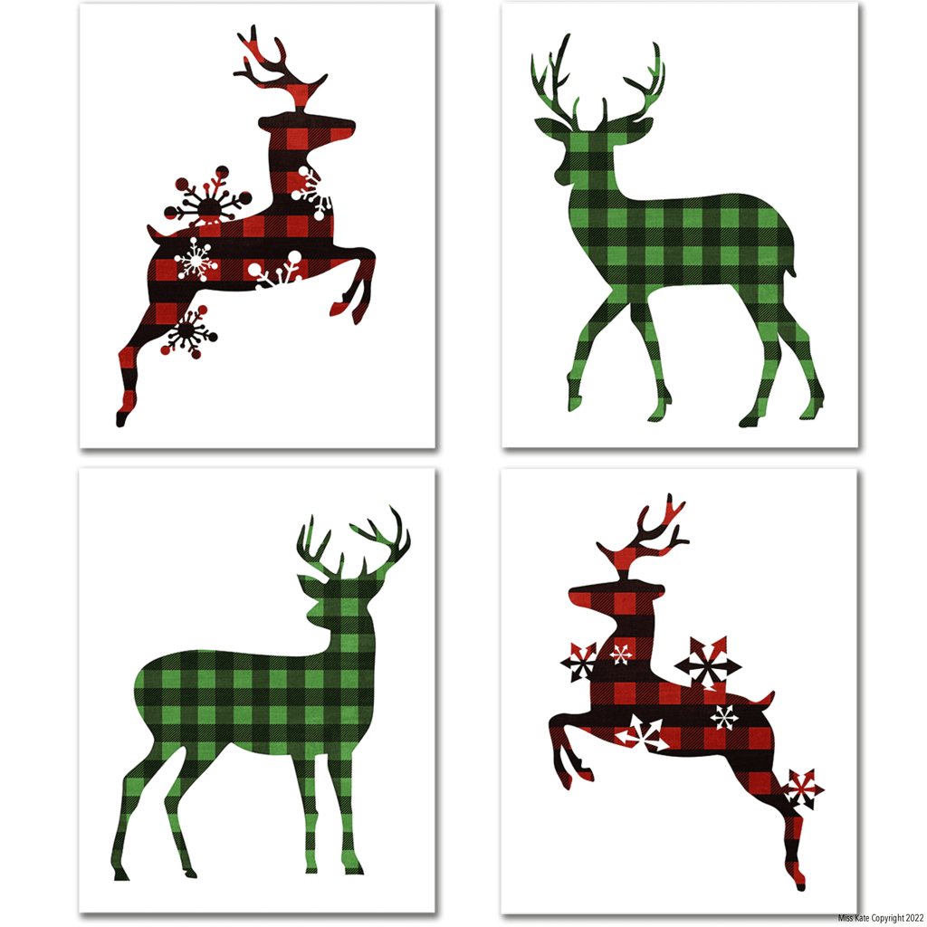 Red & Green Reindeer Prints - 8x10 Prints Christmas 8x10 Prints – MISS KATE red-green-reindeer-prints-8x10-prints-christmas-8x10-prints-miss-kate