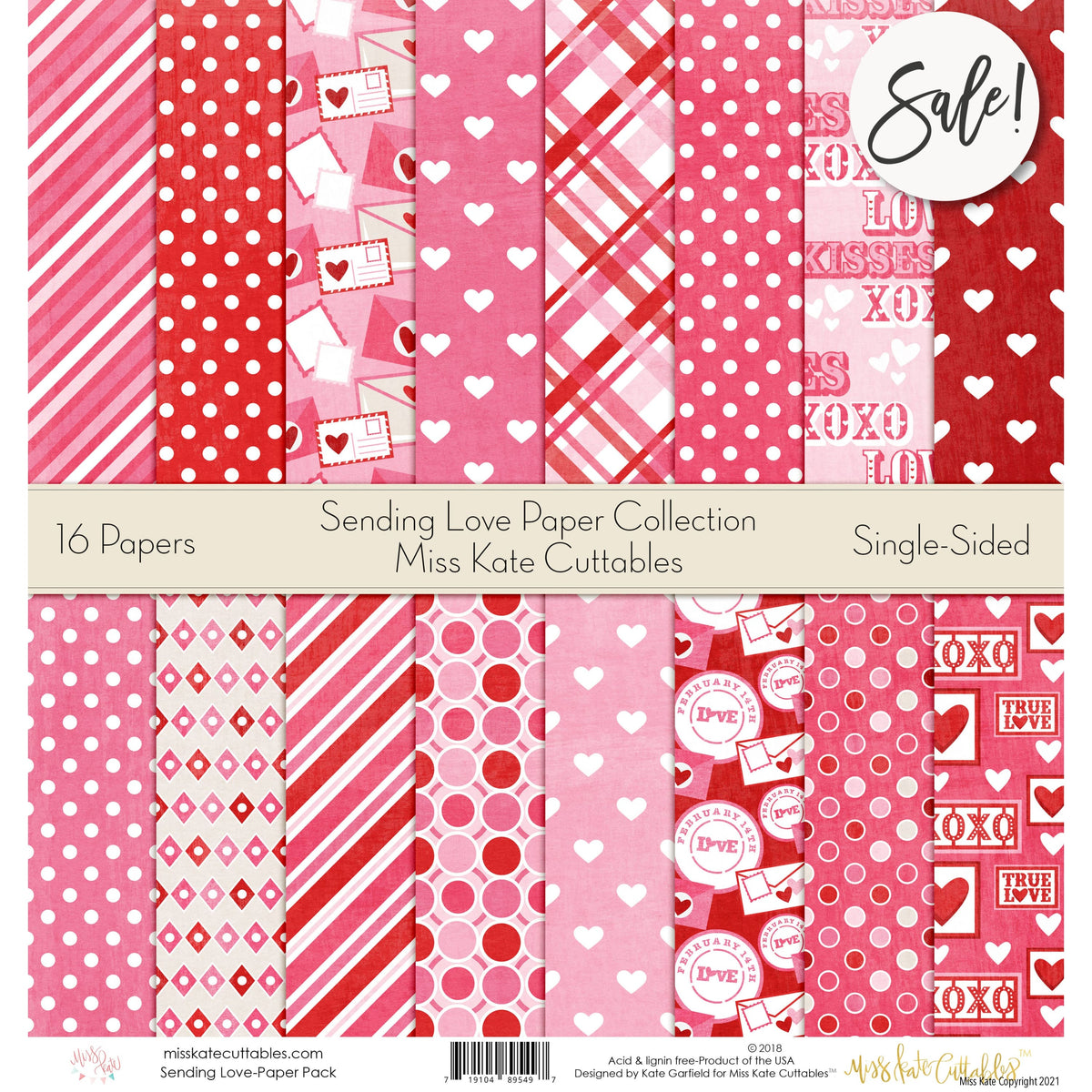 Sending Love - Valentine's Day Scrapbook Paper Pack – MISS KATE