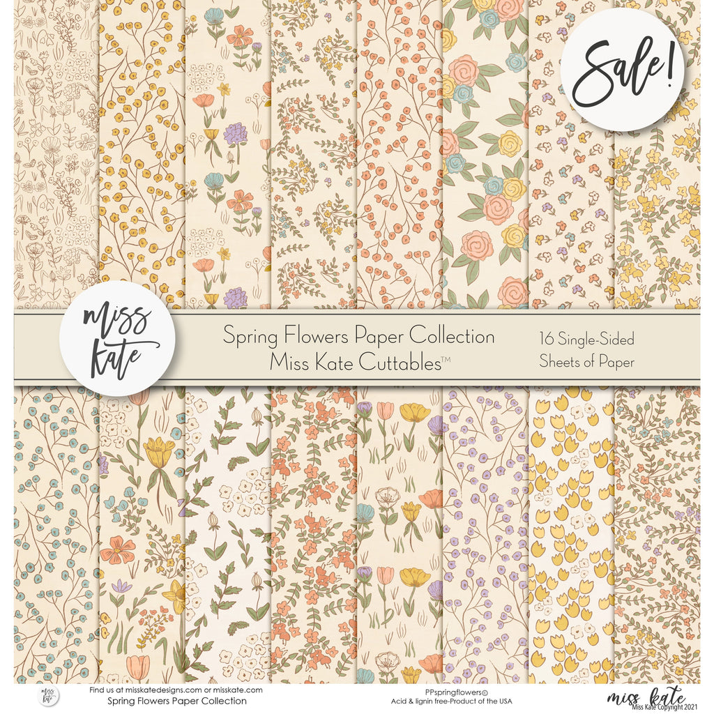 Spring Flowers - Paper Pack Single Sided 12X12 (Ss)