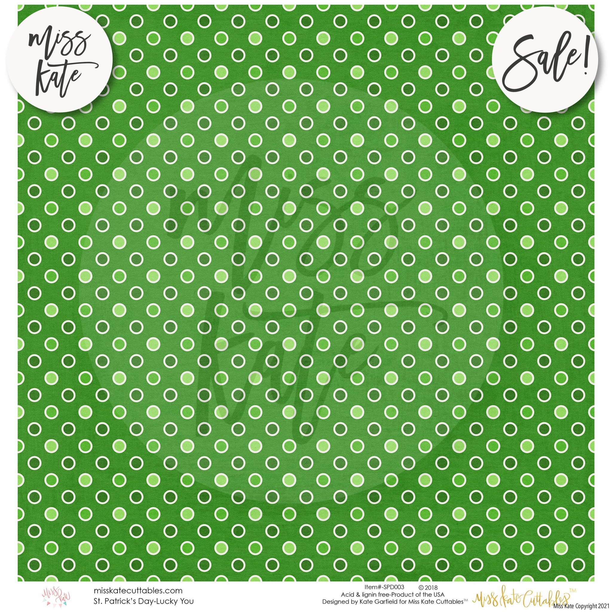 Green In Stitches 12 x 12 Printed Paper - PTW004