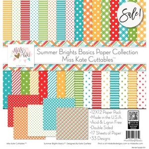 Summer Brights Basics - Double-Sided Paper Pack 12X12 (Ds)