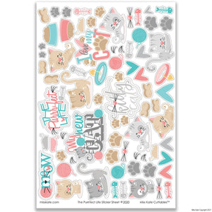 The Purrrfect Life - Cat Paper & Sticker Kit Scrapbook 12x12 Paper – MISS  KATE