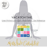 Vacation Time - Linen Printed Smooth Cardstock Single-Sided
