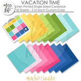Vacation Time - Linen Printed Smooth Cardstock Single-Sided