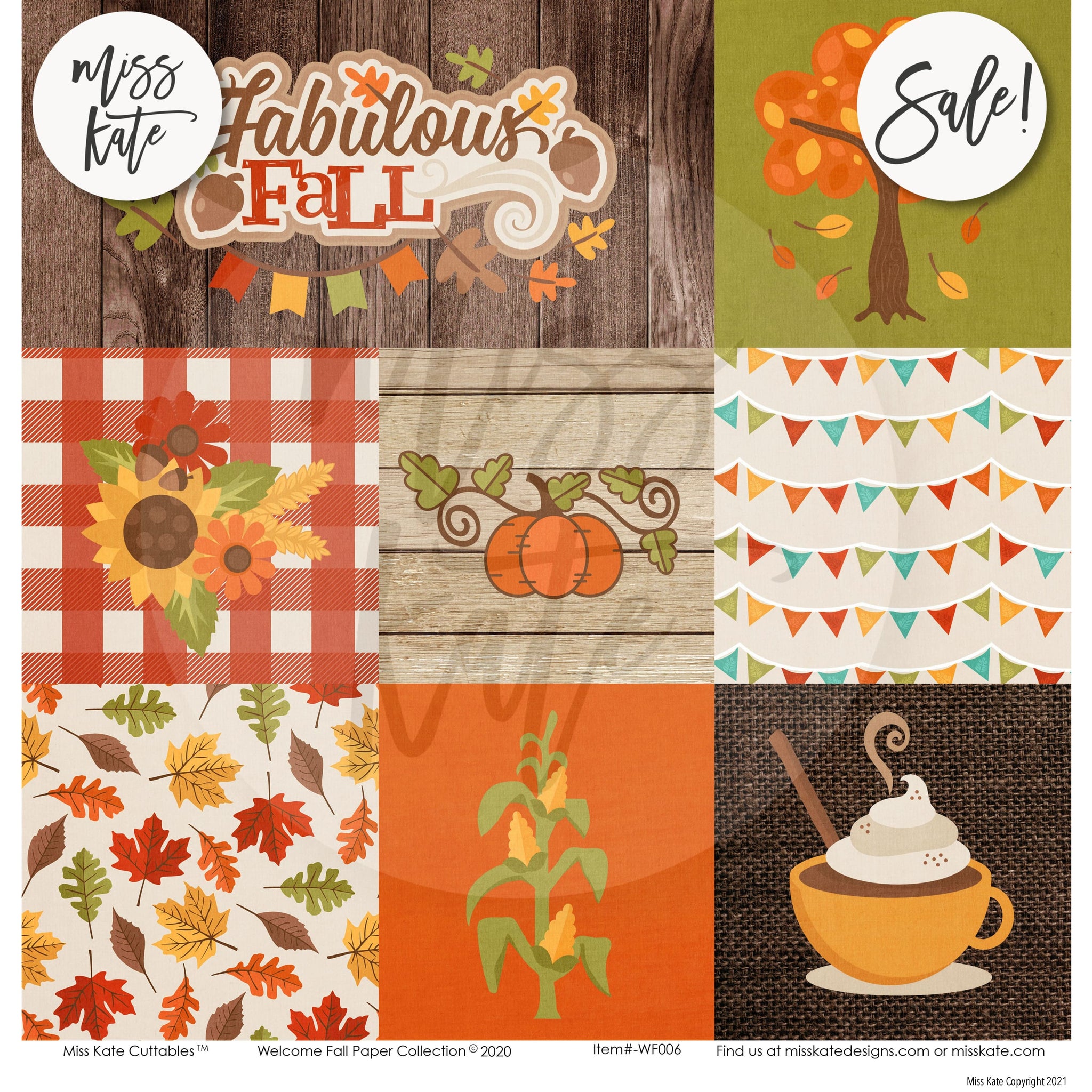 Autumn Greetings Themed Scrapbook Paper – Papergame