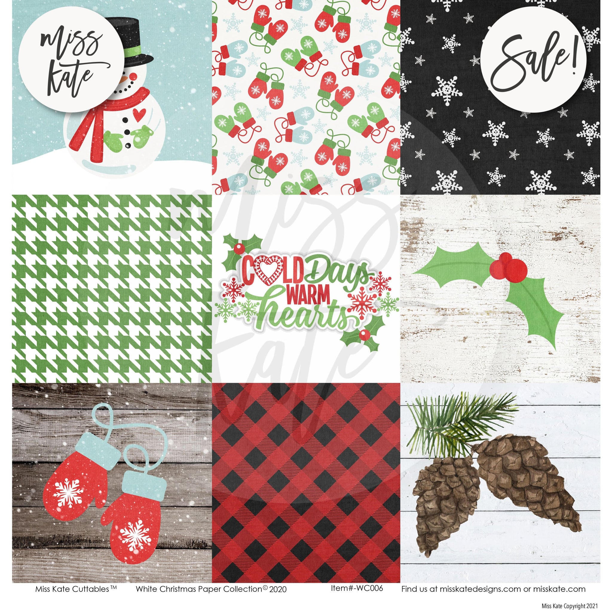 White Christmas - Scrapbook Paper & Sticker Kit – MISS KATE