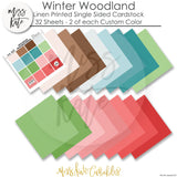 Winter Woodland - Linen Printed Smooth Cardstock Single-Sided
